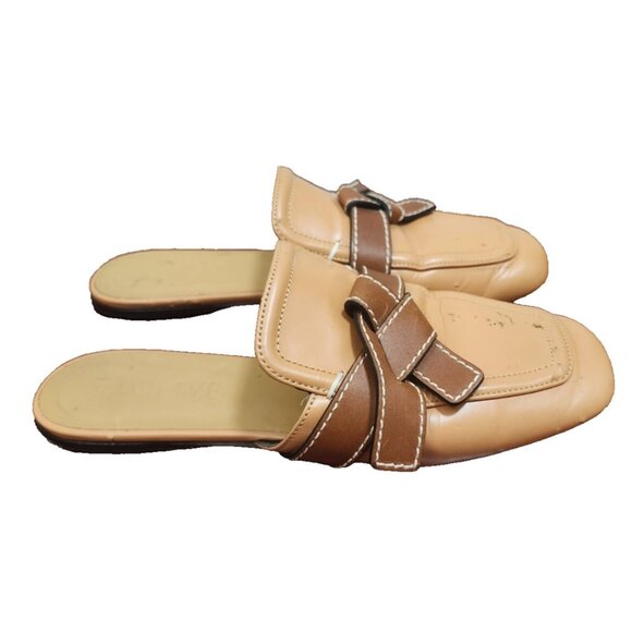 Loewe GATE FLAT MULES, Low Heel Leather Warm Desert Women's Ital EU 38/7.5 US - Picture 2 of 14